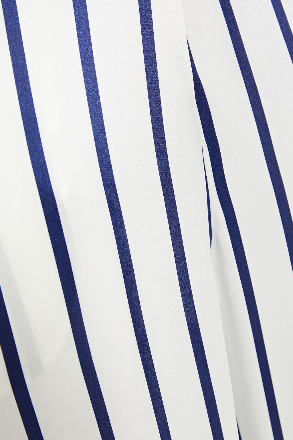 ASCENO Striped silk-satin pajama pants
