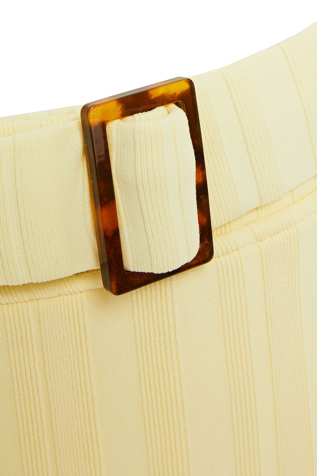 SOLID & STRIPED The Annie belted ribbed high-rise bikini briefs