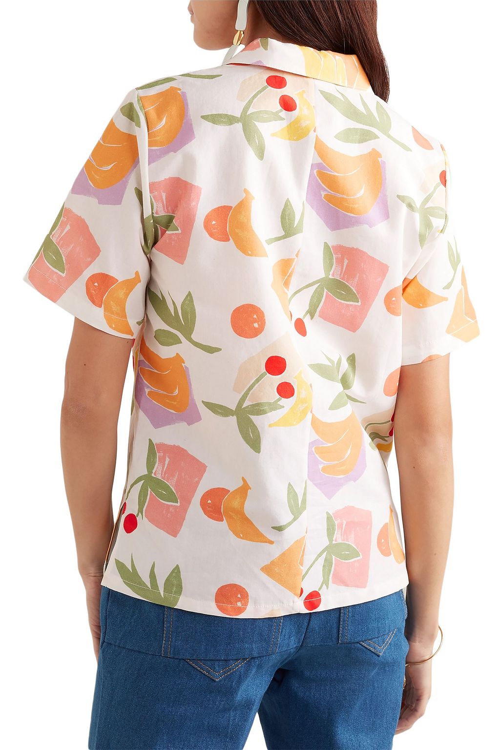 REJINA PYO Mila printed cotton-blend shirt
