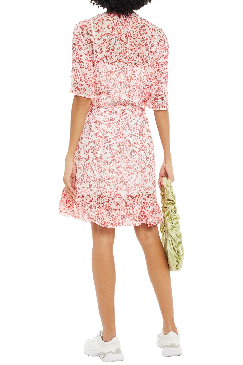 BAUM UND PFERDGARTEN Amalia belted floral-print crepon mini dress