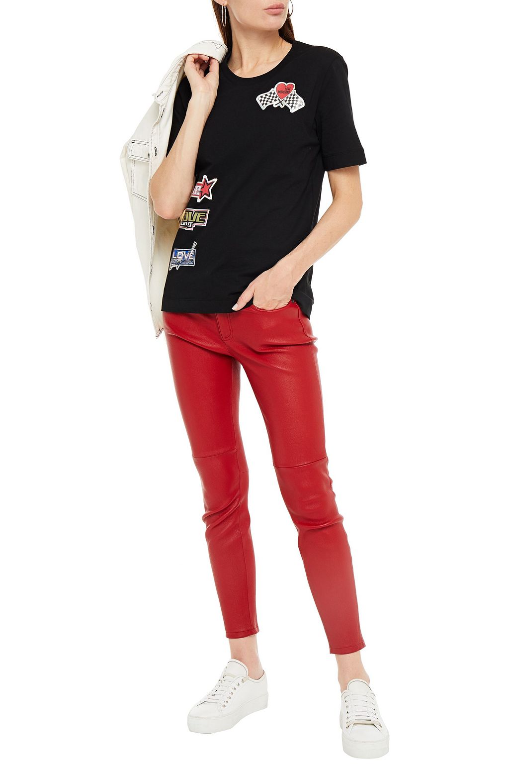 LOVE MOSCHINO Printed cotton-jersey T-shirt