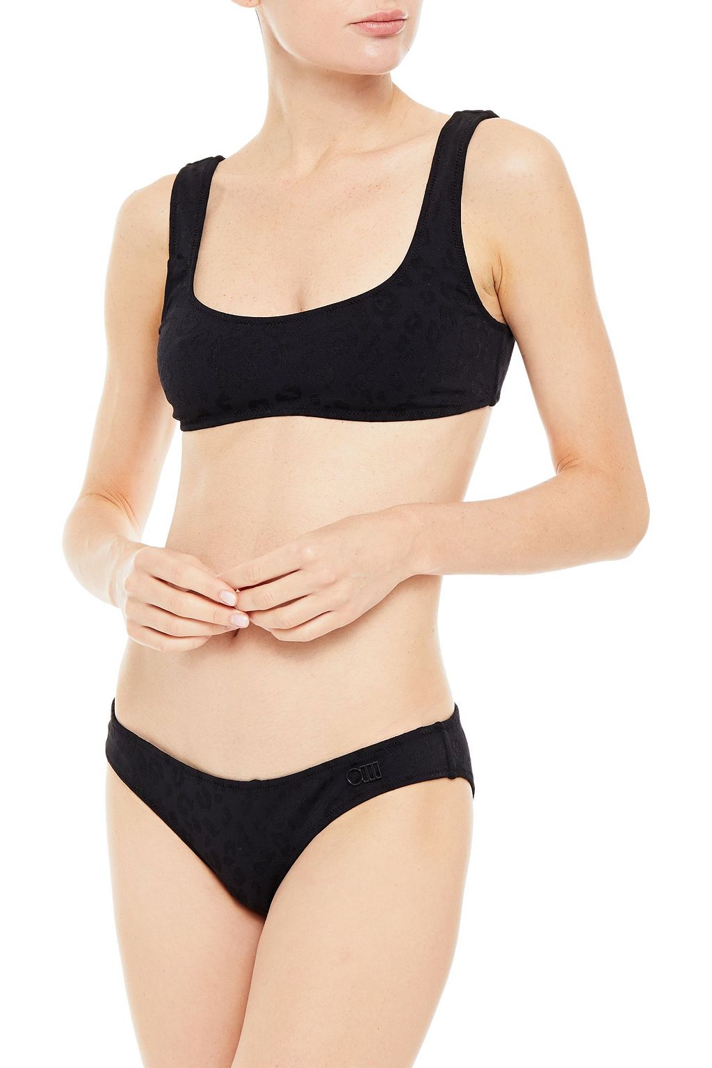 SOLID & STRIPED The Elle stretch-jacquard low-rise bikini briefs