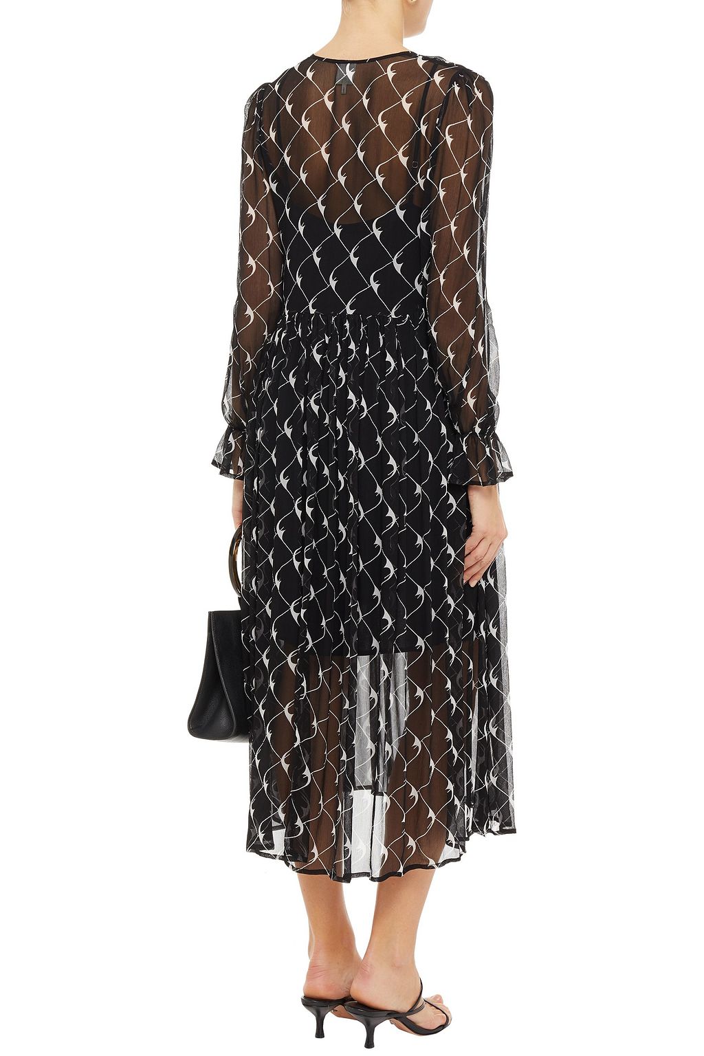 BAUM UND PFERDGARTEN Axelle wrap-effect printed georgette midi dress
