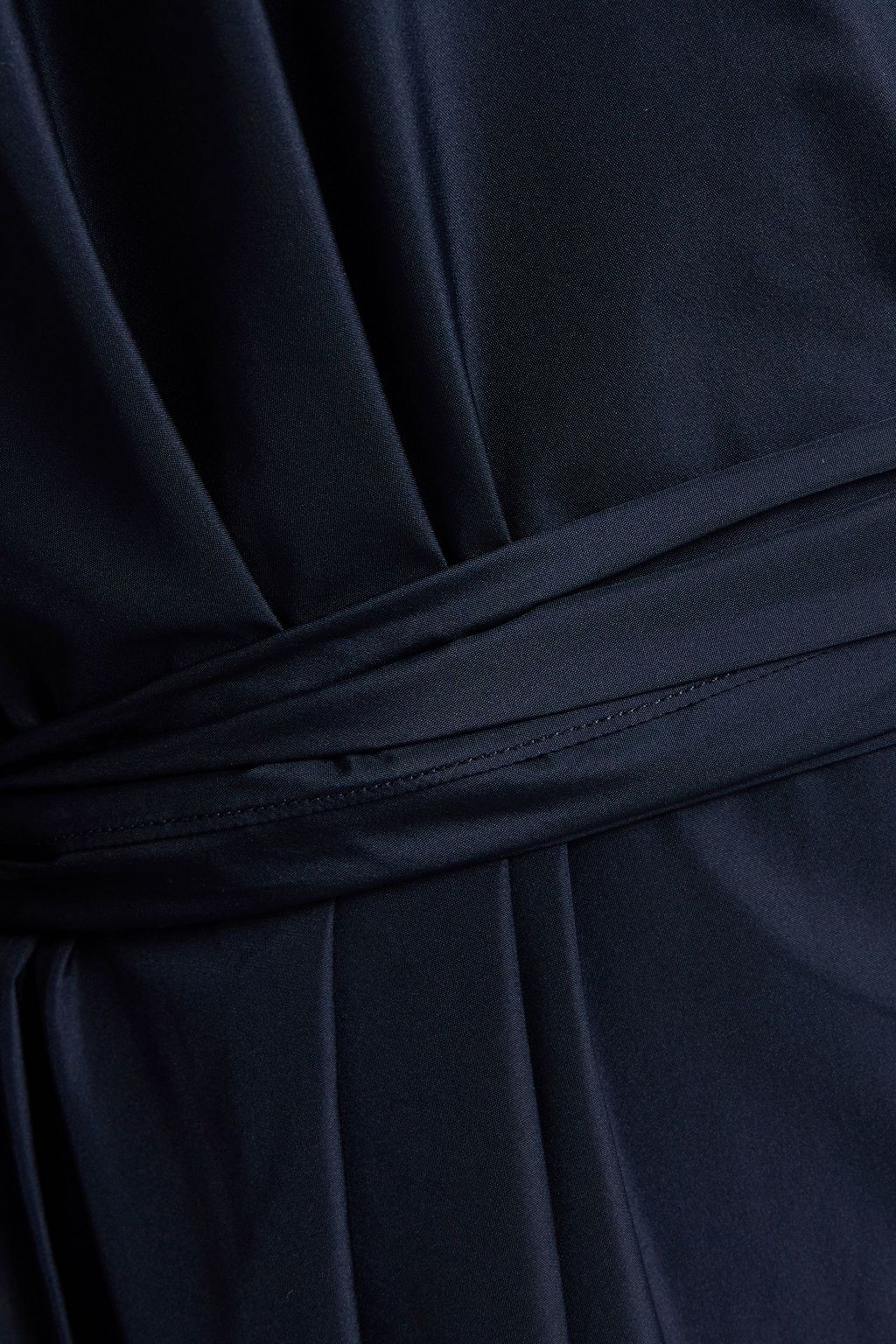 THE ROW Belted taffeta midi dress