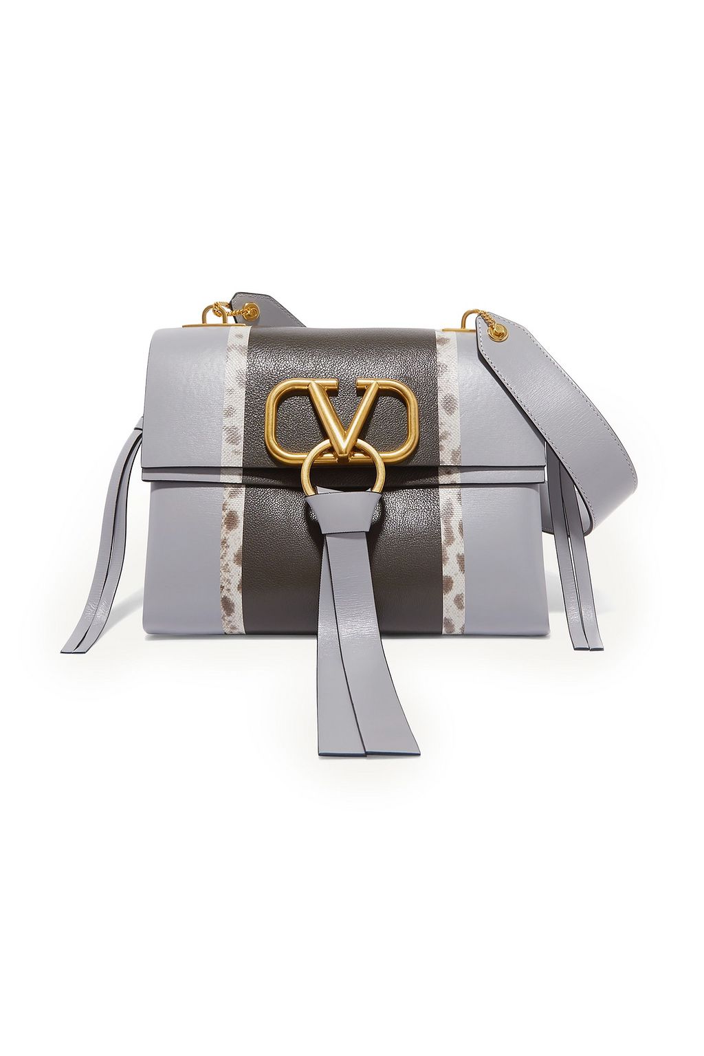 Valentino Garavani VRing Small Colorblock Leather Shoulder Bag