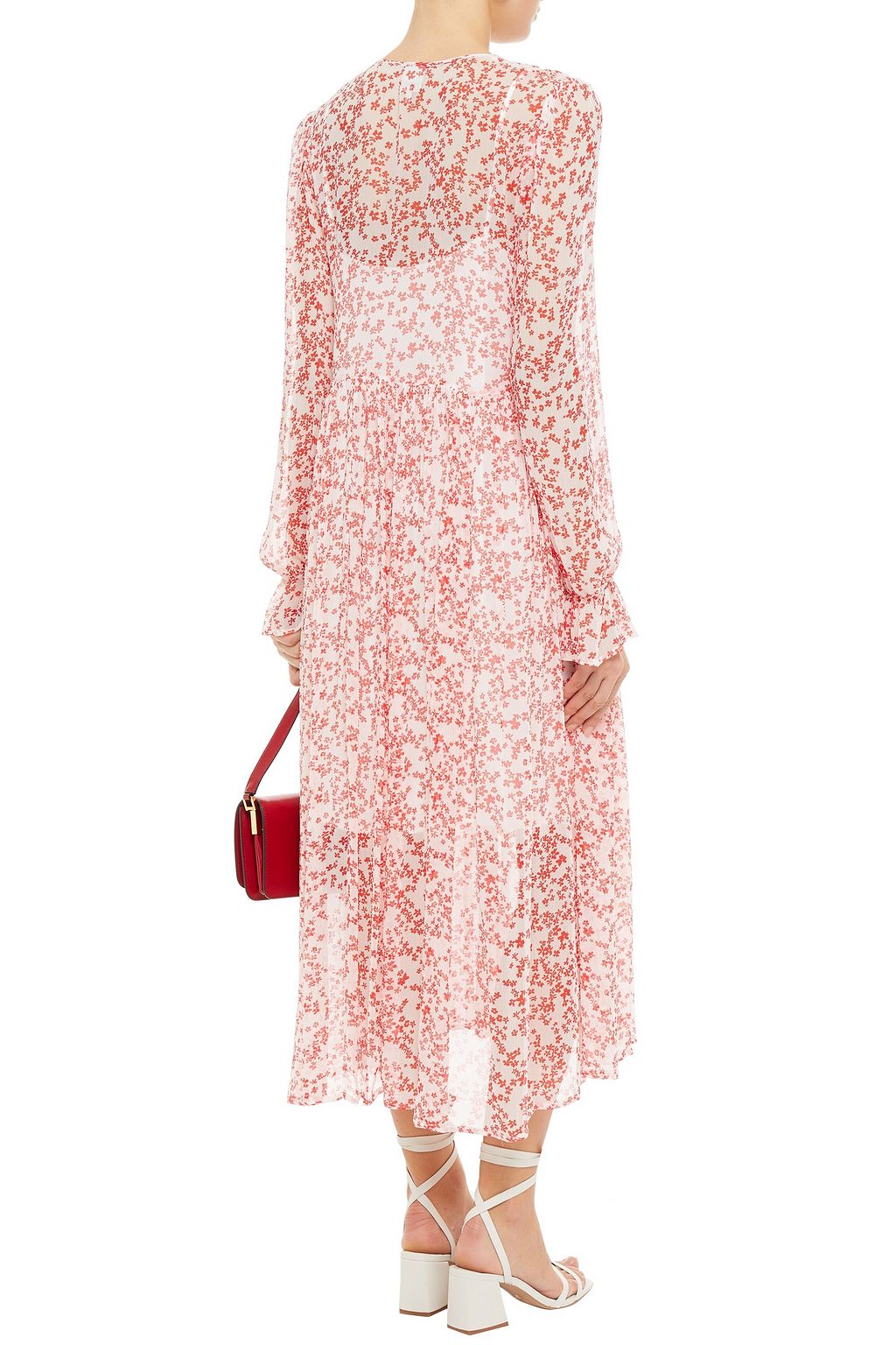 BAUM UND PFERDGARTEN Axelle wrap-effect printed georgette midi dress