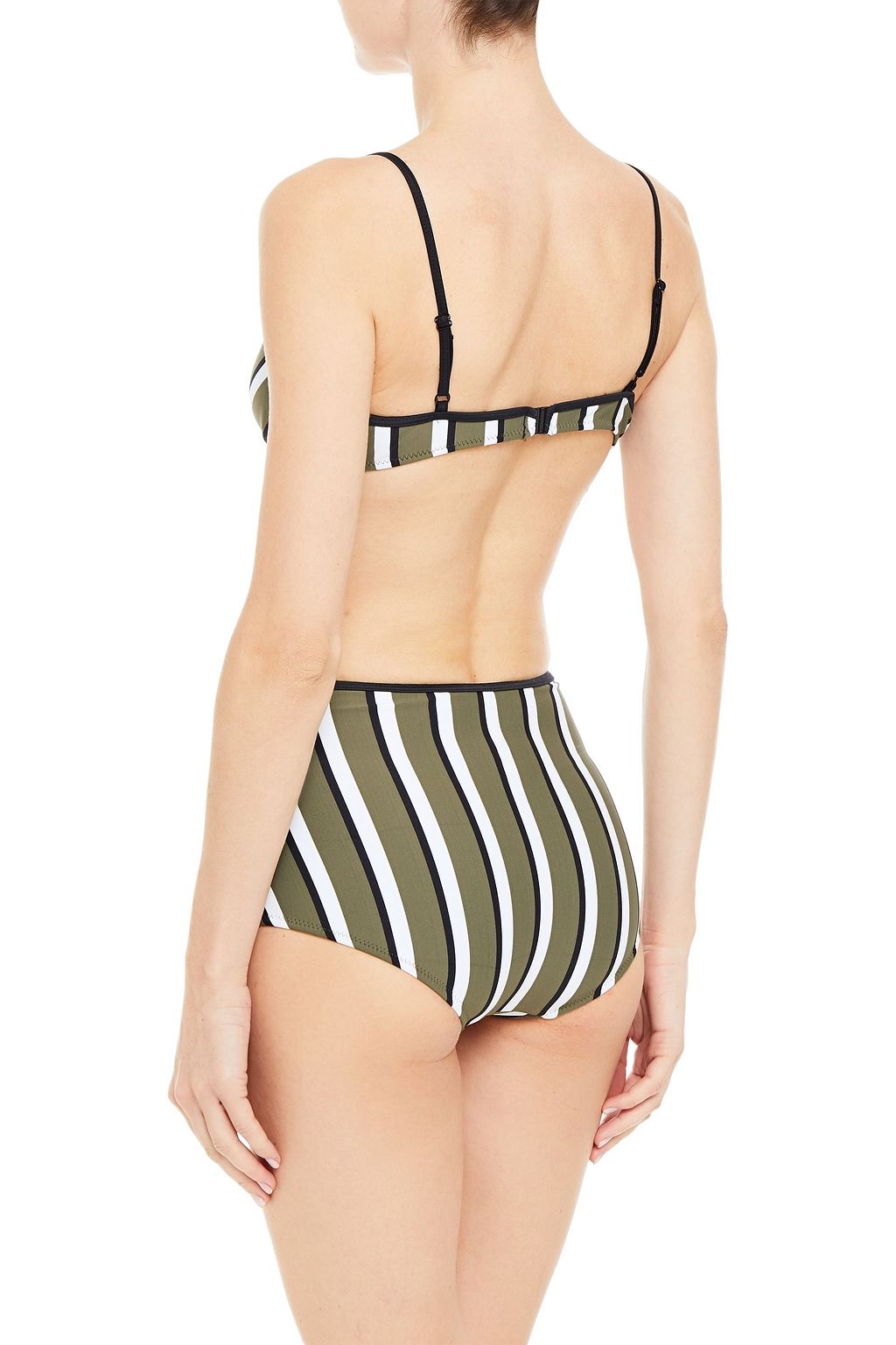 SOLID & STRIPED The Brigitte striped triangle bikini top