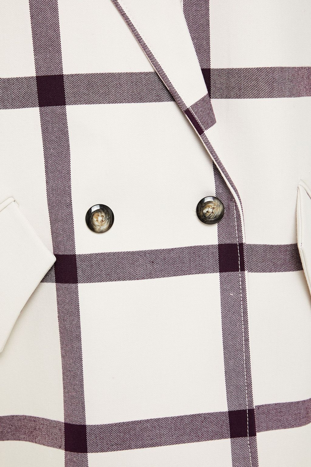 BAUM UND PFERDGARTEN Dorita double-breasted checked twill coat
