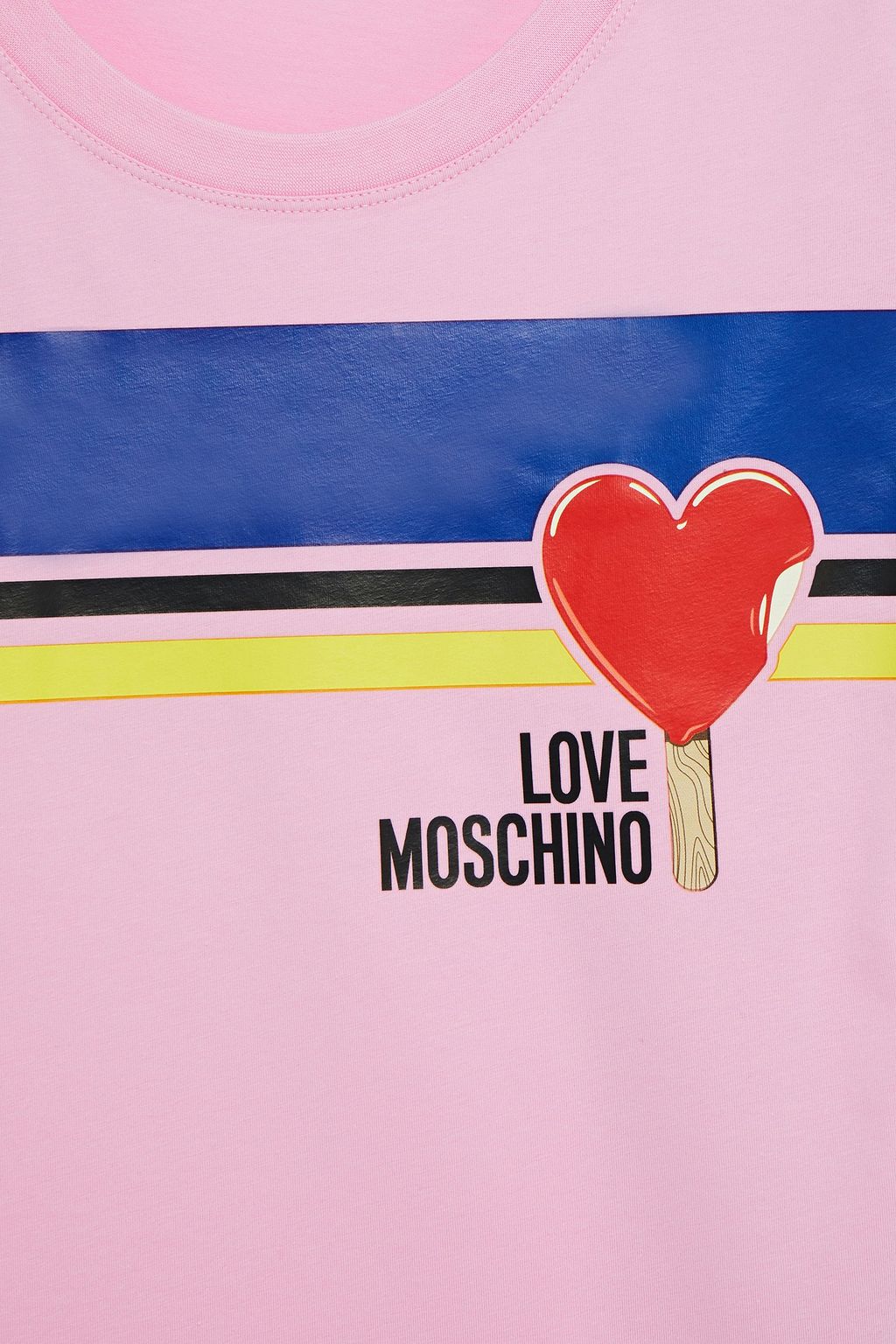 LOVE MOSCHINO Printed stretch-cotton jersey T-shirt