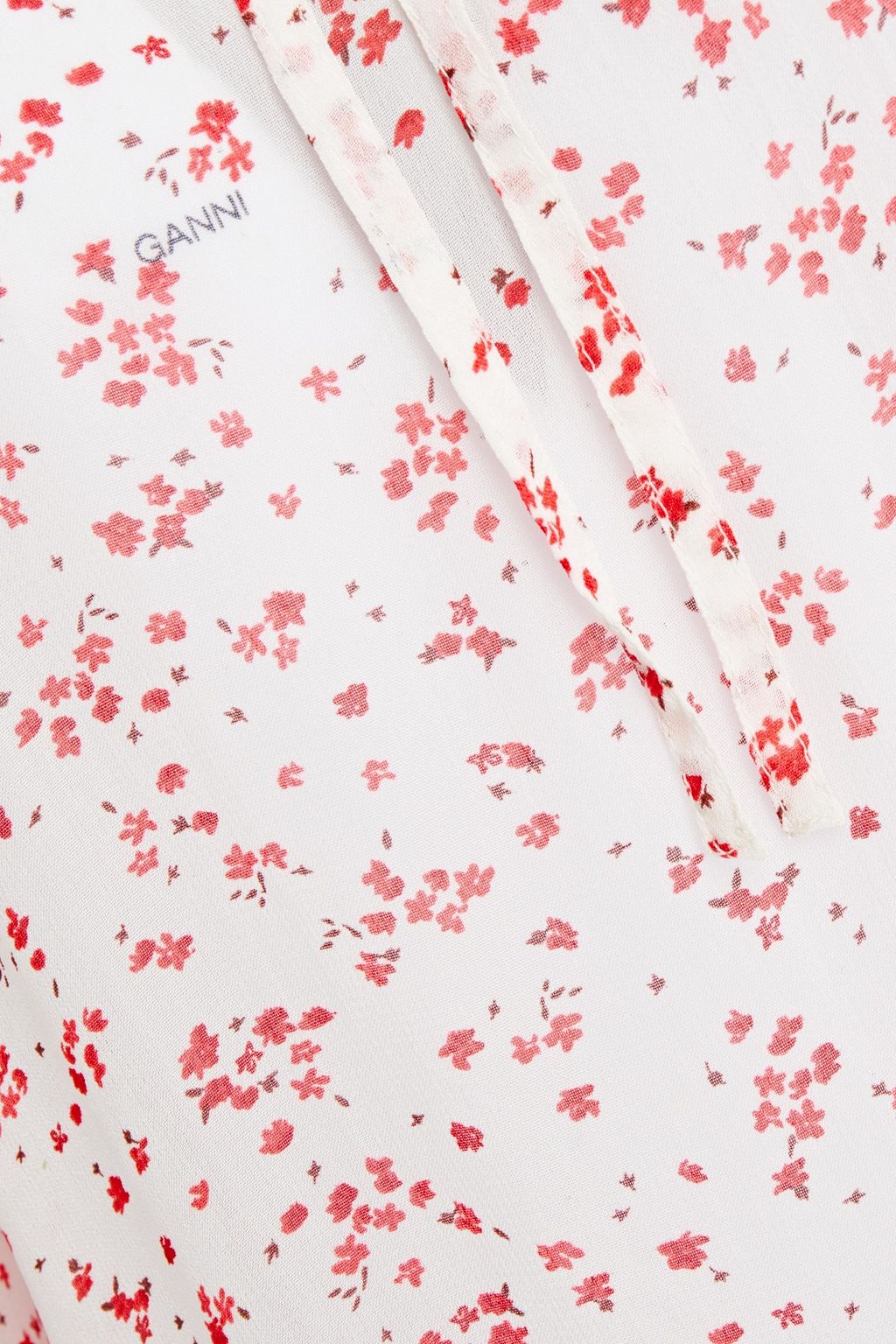 GANNI Floral-print georgette blouse