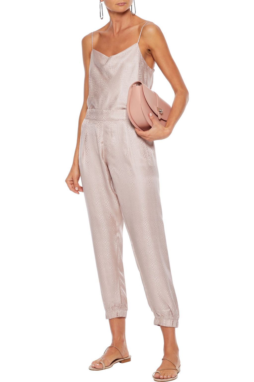ATM ANTHONY THOMAS MELILLO Draped silk-satin jacquard camisole