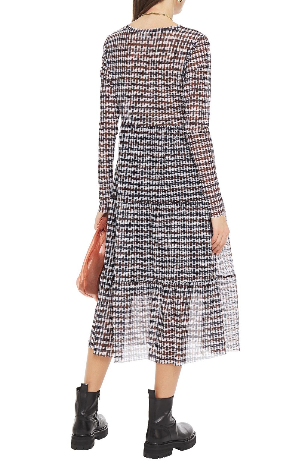 BAUM UND PFERDGARTEN Julianne tiered printed mesh midi dress