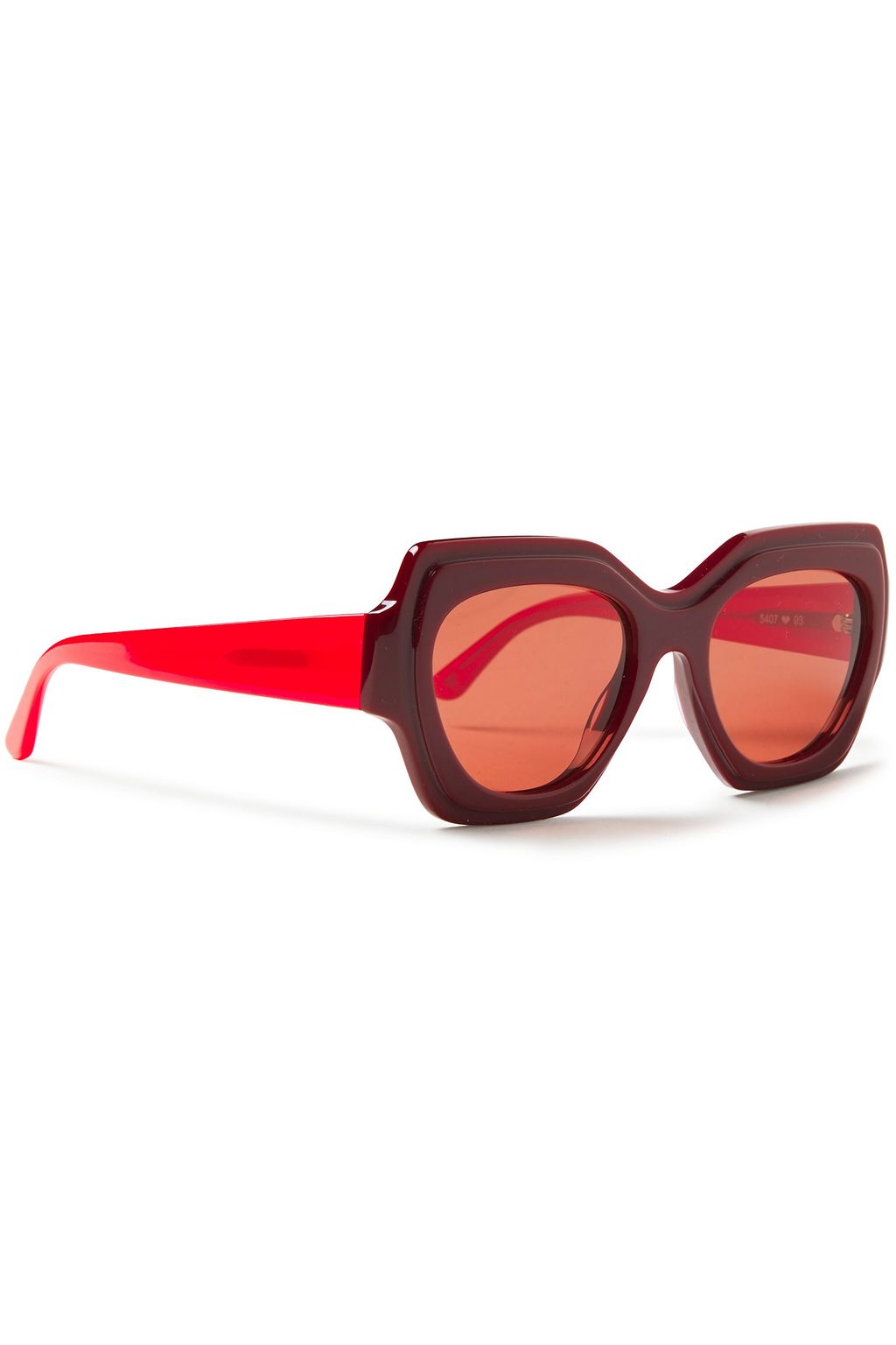 GANNI Square-frame two-tone acetate sunglasses