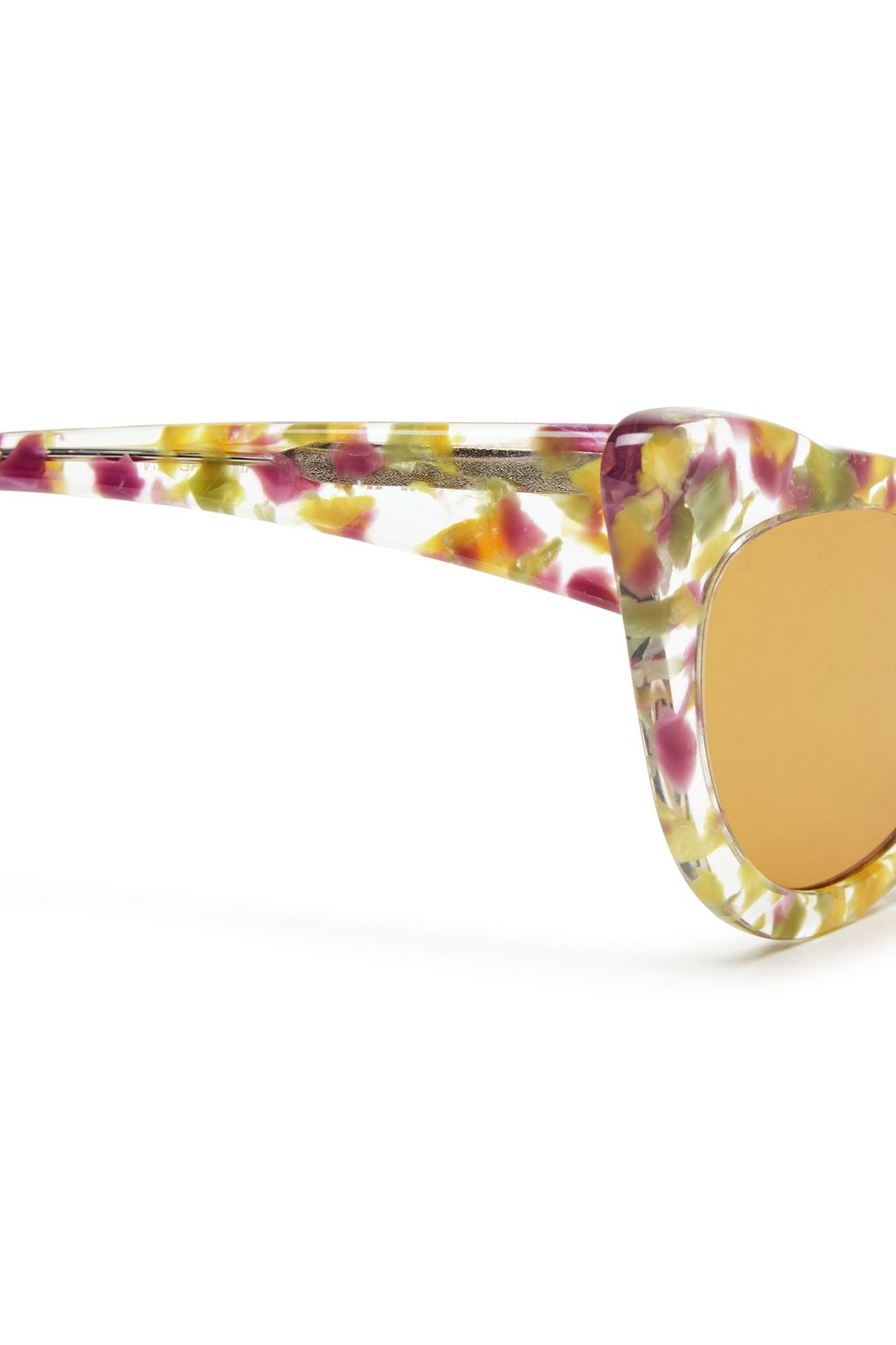 GANNI Sonnenbrille mit Cat-Eye-Rahmen aus bedrucktem Azetat