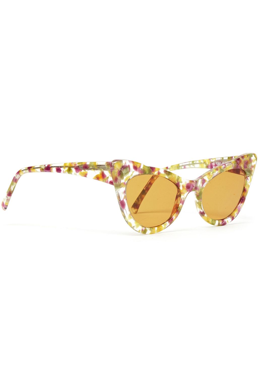 GANNI Sonnenbrille mit Cat-Eye-Rahmen aus bedrucktem Azetat