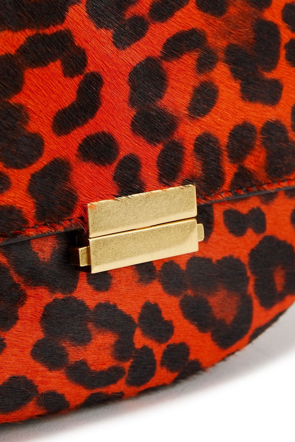 WANDLER Annabel small convertible leopard-print calf hair belt bag