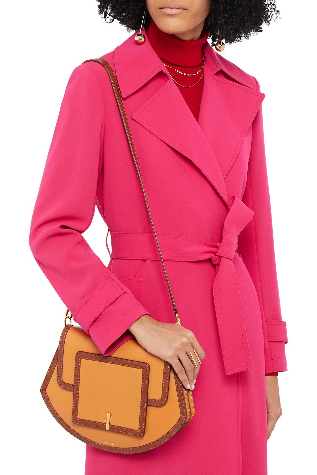 WANDLER Alba two-tone leather shoulder bag