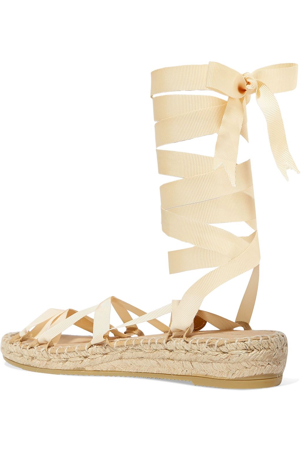 ALIGHIERI Lion Medallion embellished grosgrain and canvas espadrilles