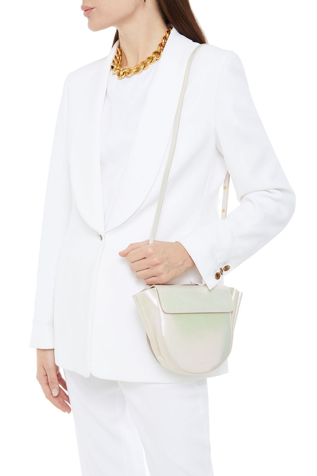 WANDLER Hortensia textured-leather shoulder bag