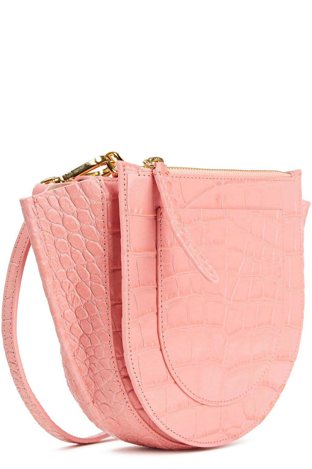 WANDLER Hortensia mini croc-effect leather shoulder bag