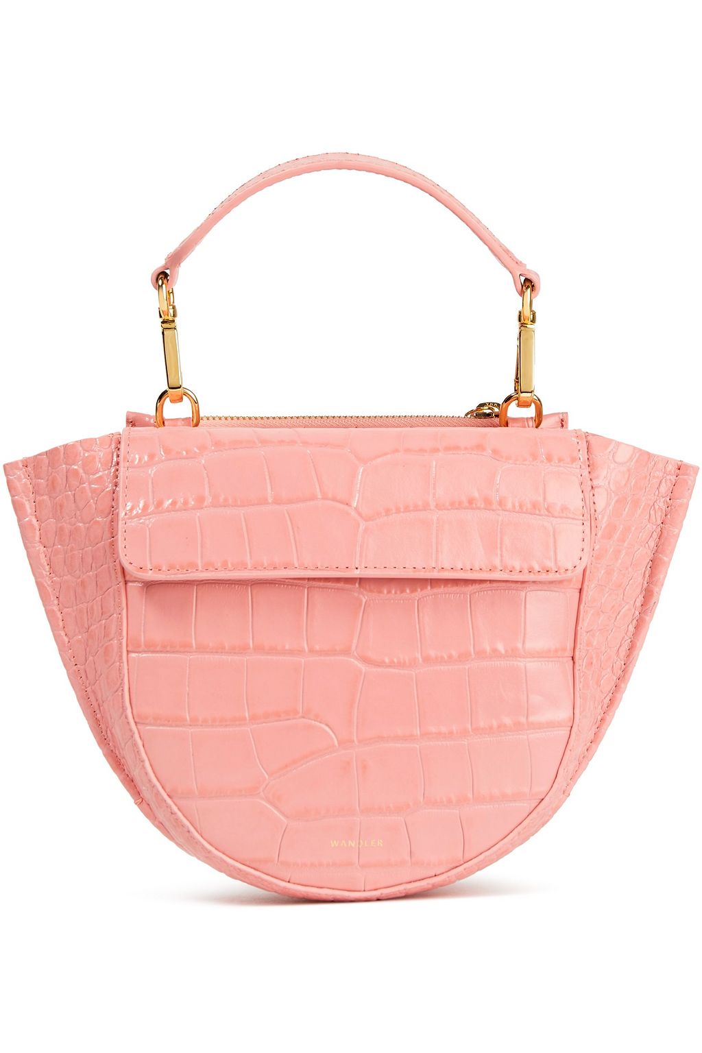 WANDLER Hortensia mini croc-effect leather shoulder bag