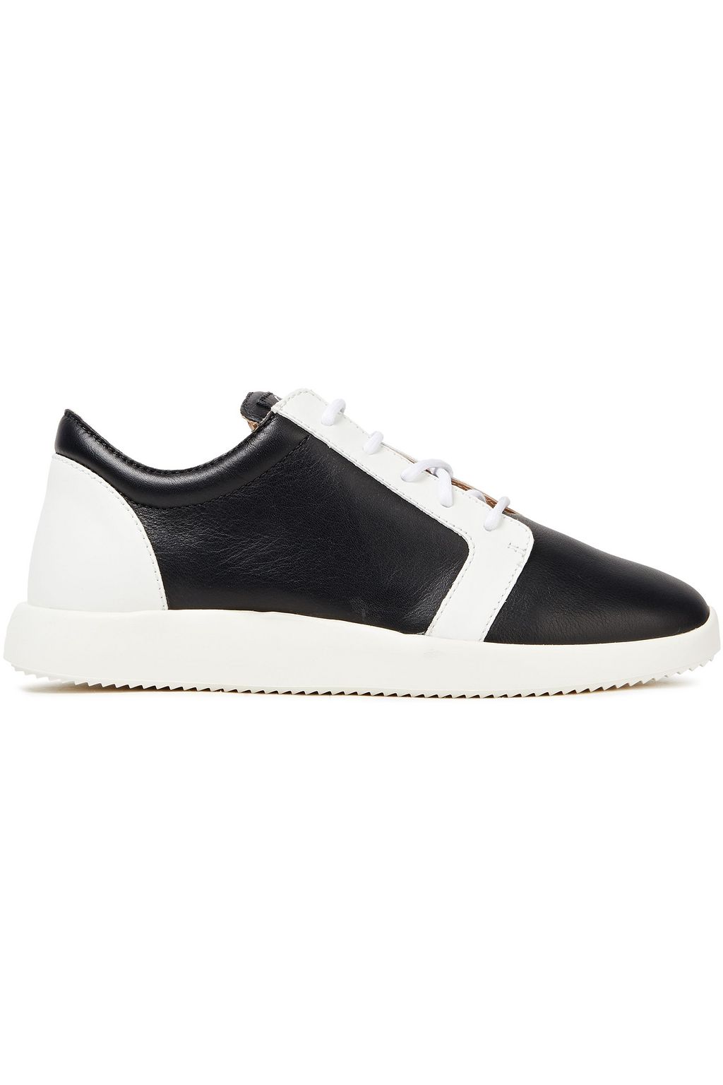 Black Two-tone leather sneakers | Sale 