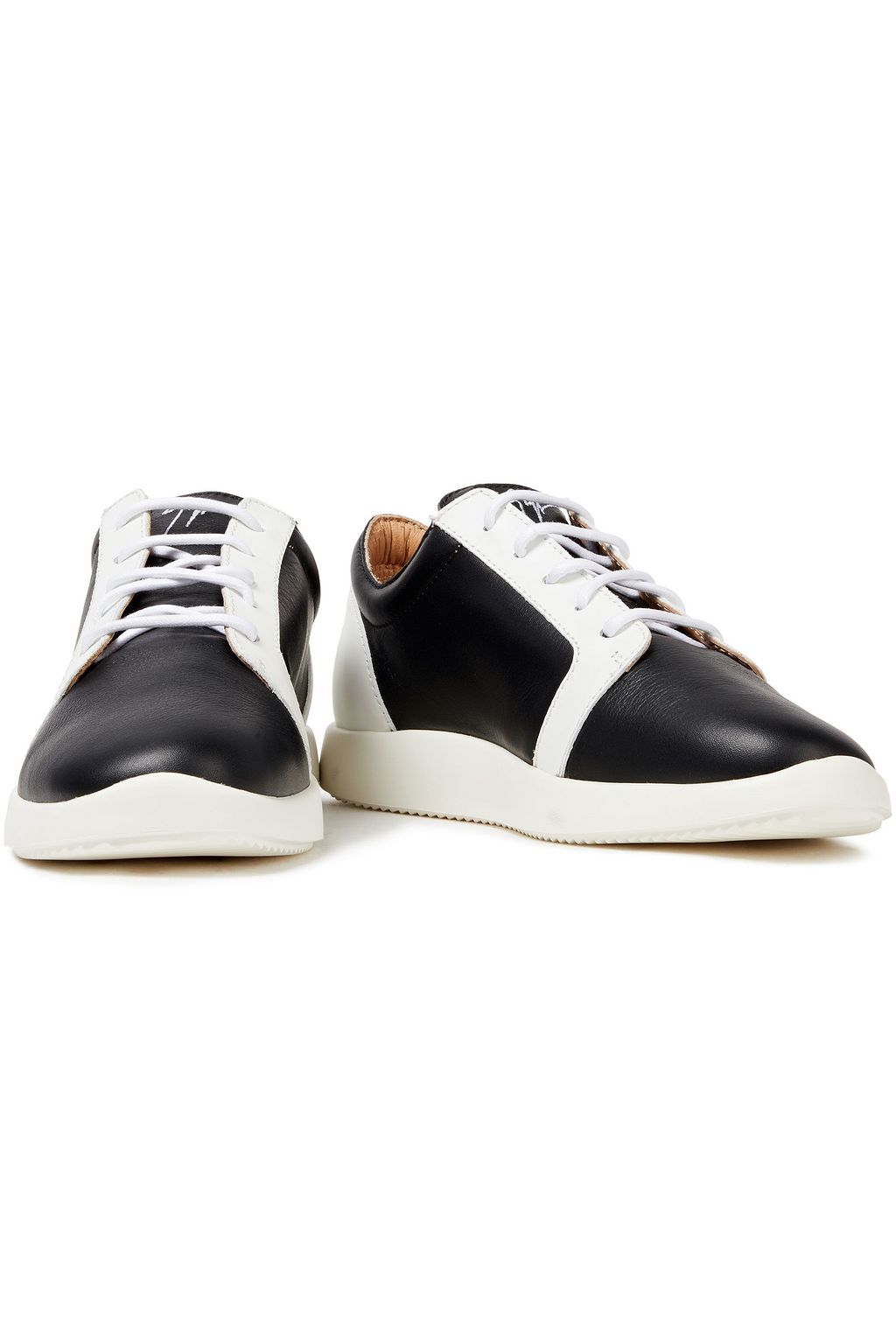 GIUSEPPE ZANOTTI Two-tone leather sneakers