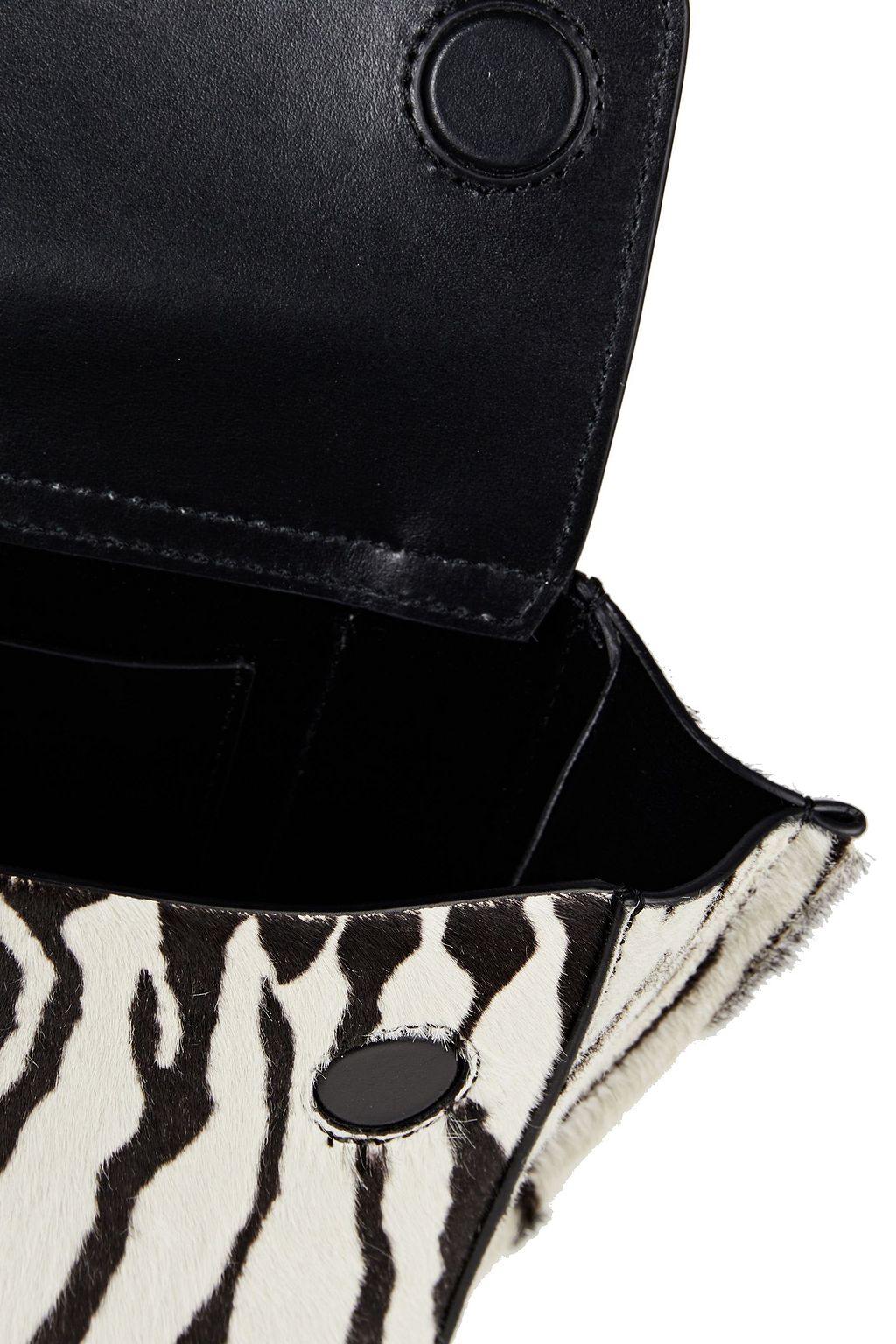 WANDLER Hortensia mini zebra-print calf hair and leather shoulder bag