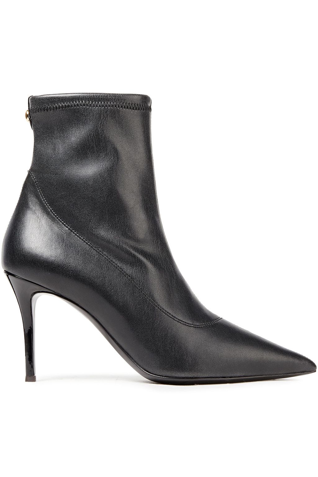 black leather sock boots