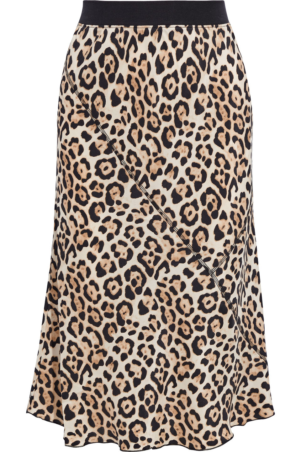 Atm Anthony Thomas Melillo Woman Leopard-print Silk-charmeuse Skirt Animal Print Size S
