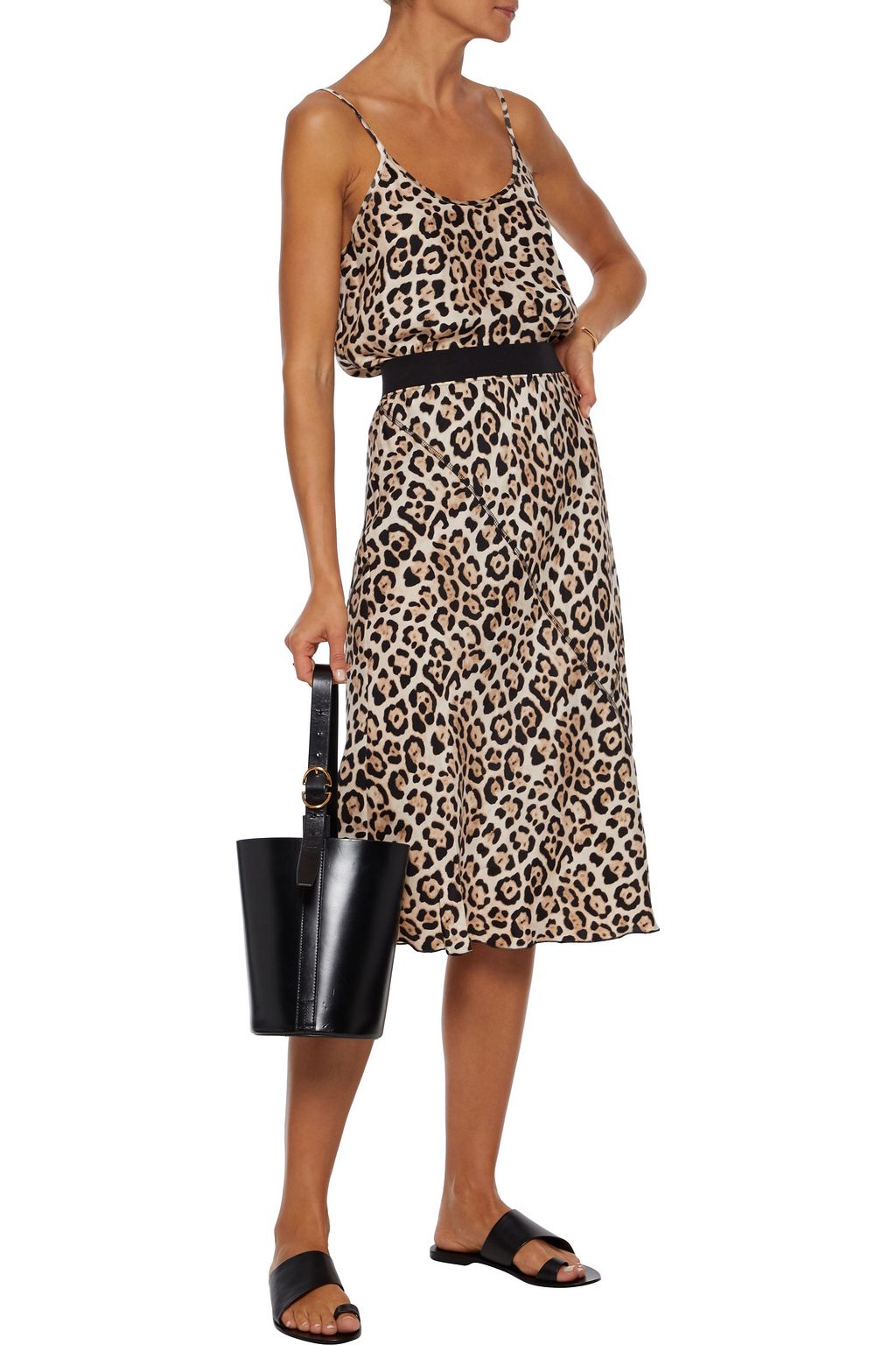 ATM ANTHONY THOMAS MELILLO Leopard-print silk-charmeuse skirt