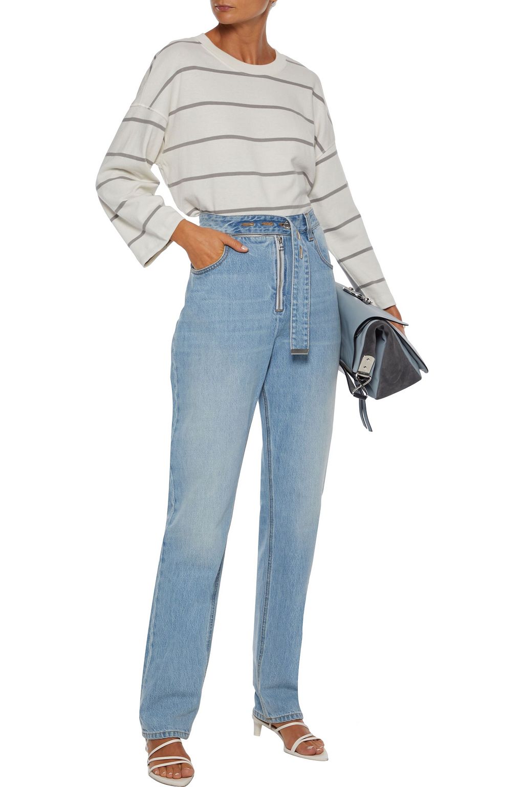 ATM ANTHONY THOMAS MELILLO Cropped striped cotton-jersey top