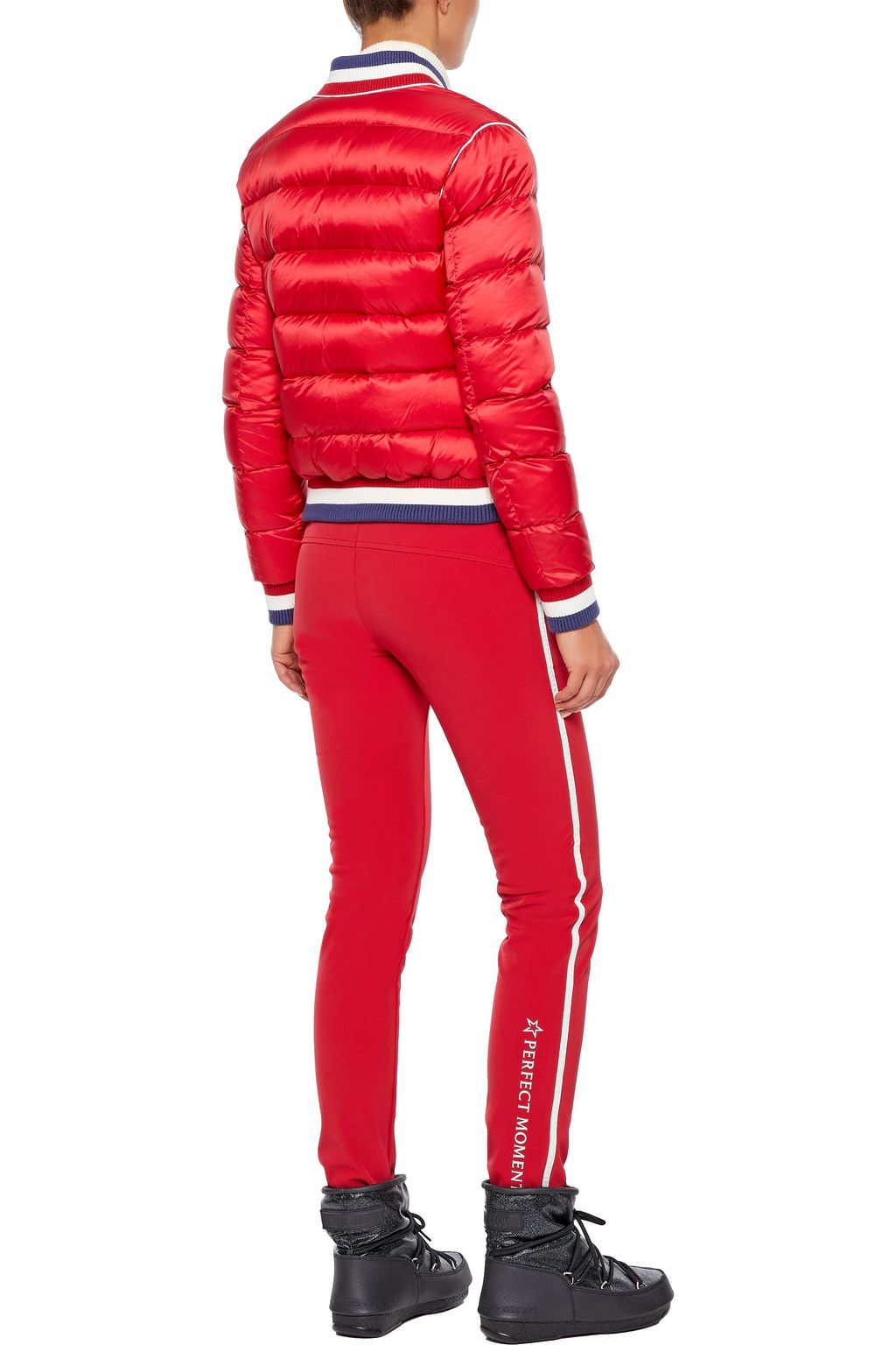 PERFECT MOMENT Rainbow quilted down bomber jacket
