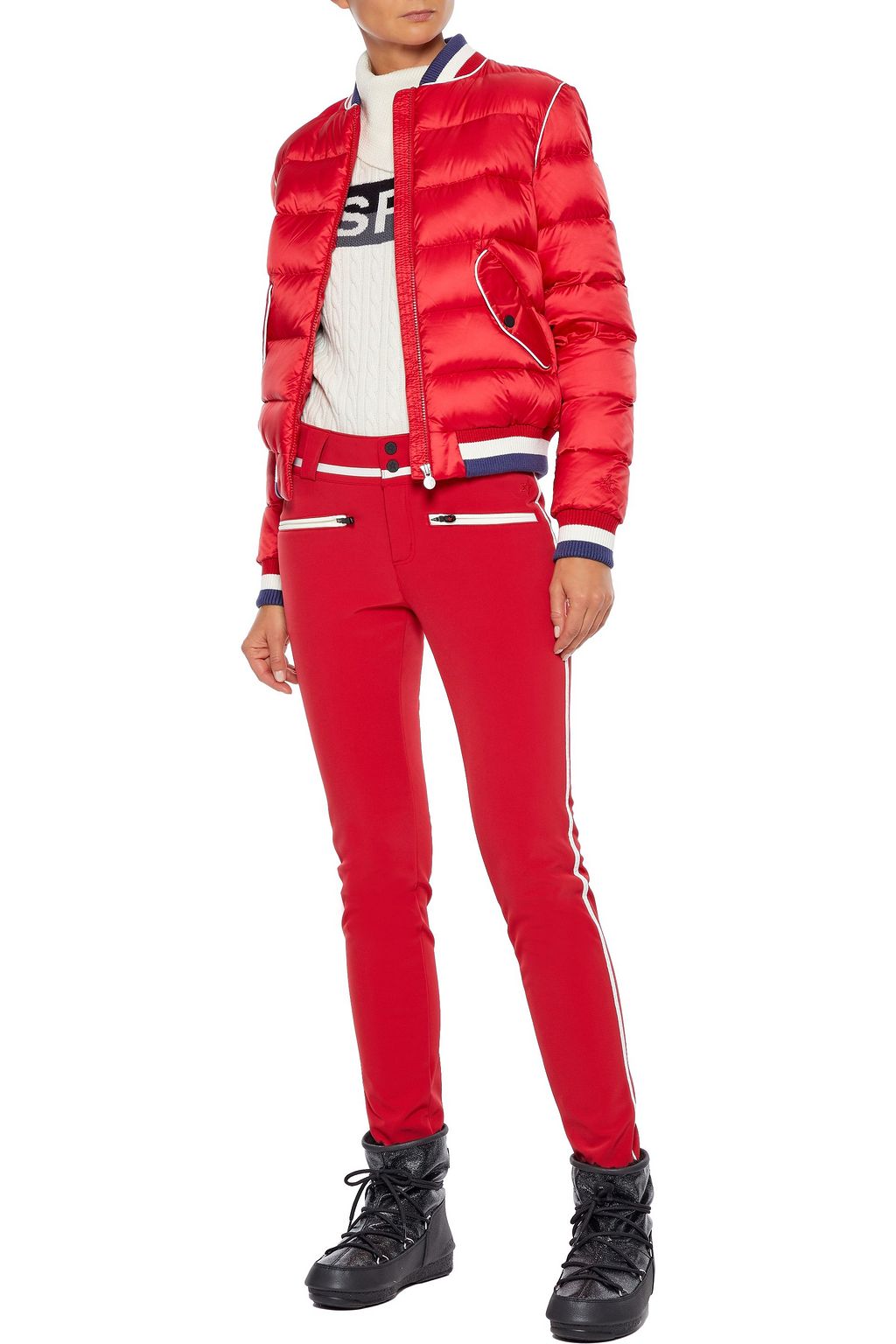 PERFECT MOMENT Rainbow quilted down bomber jacket
