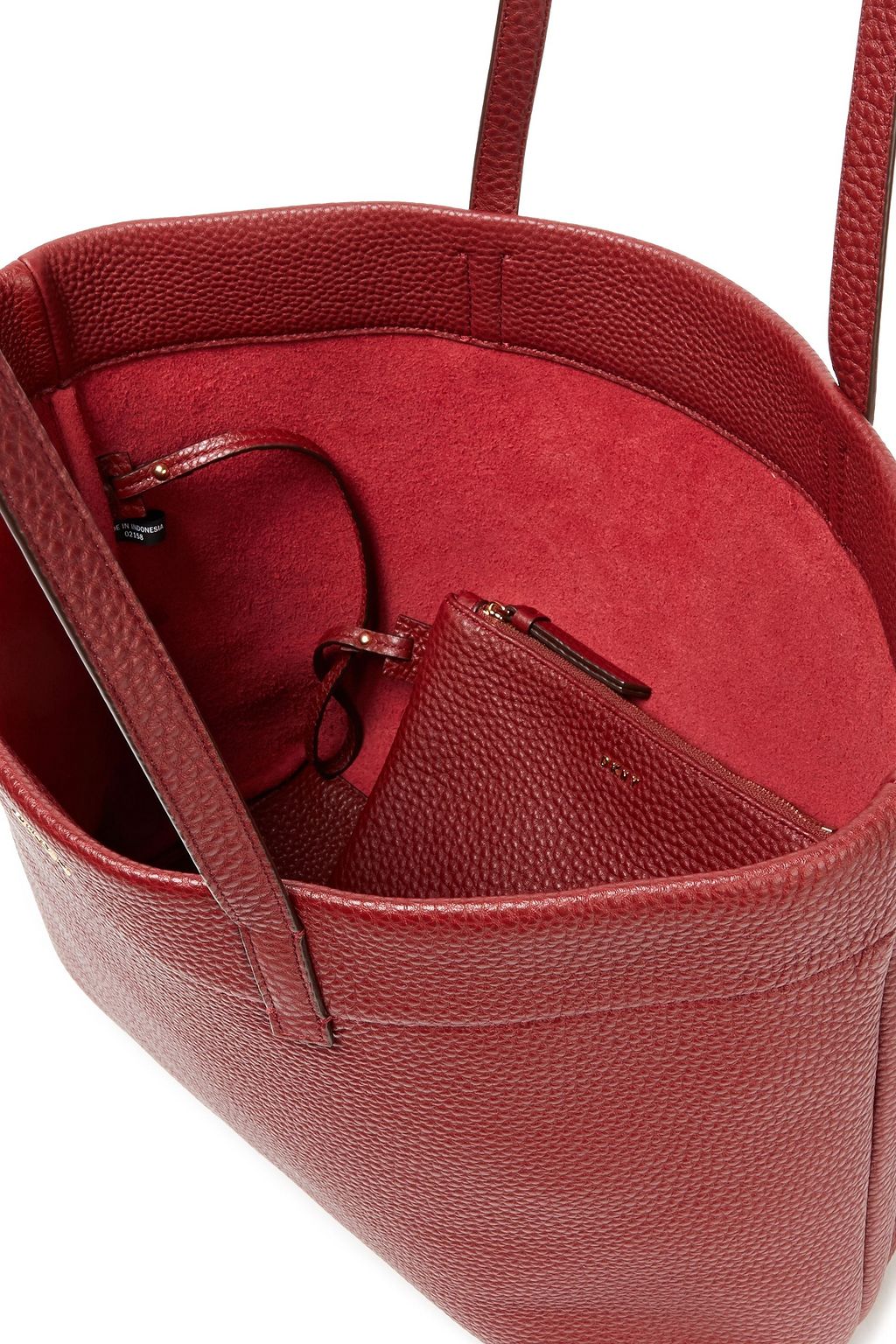 DKNY Pebbled-leather tote