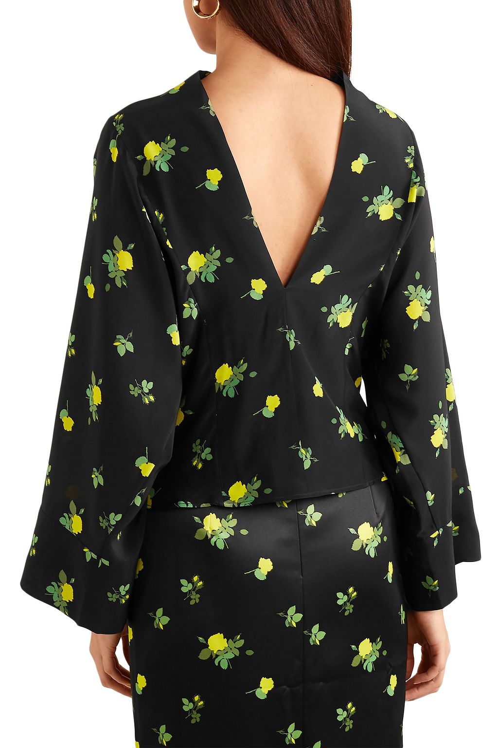 BERNADETTE Norma floral-print silk crepe de chine blouse