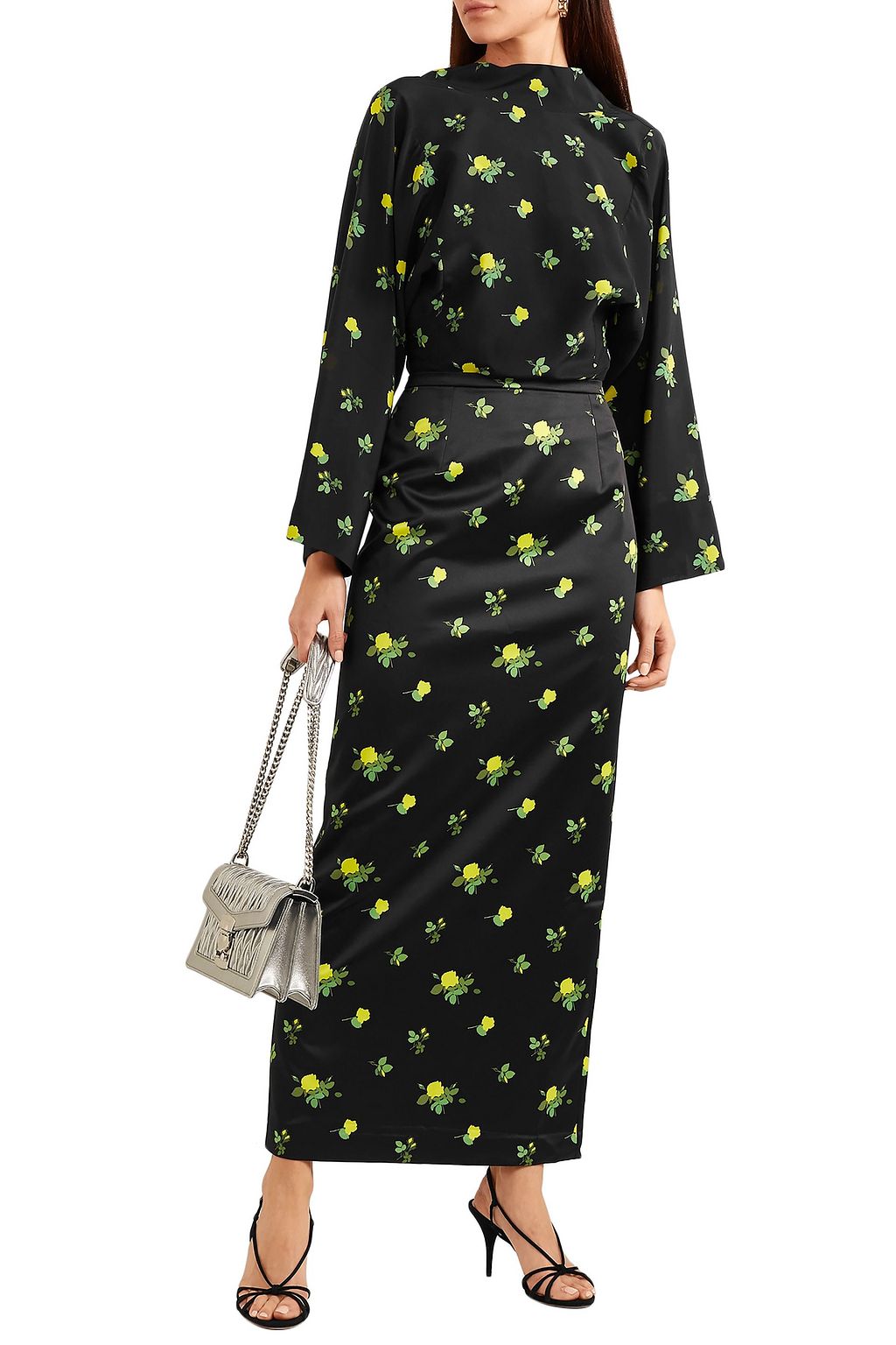 BERNADETTE Norma floral-print silk crepe de chine blouse