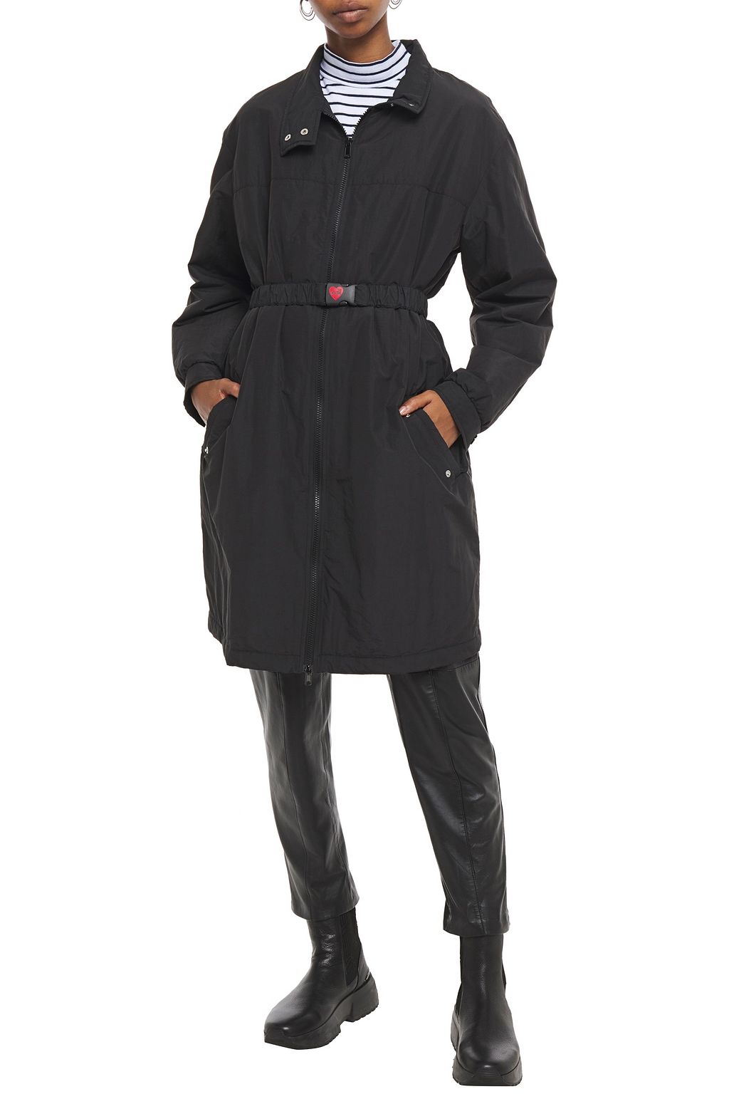 LOVE MOSCHINO Belted shell coat
