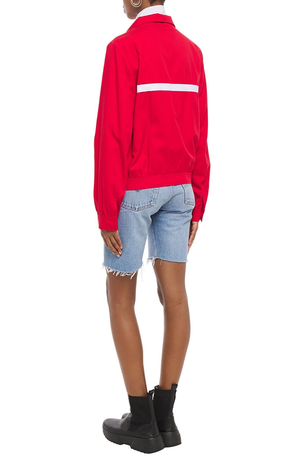 LOVE MOSCHINO Appliquéd twill bomber jacket
