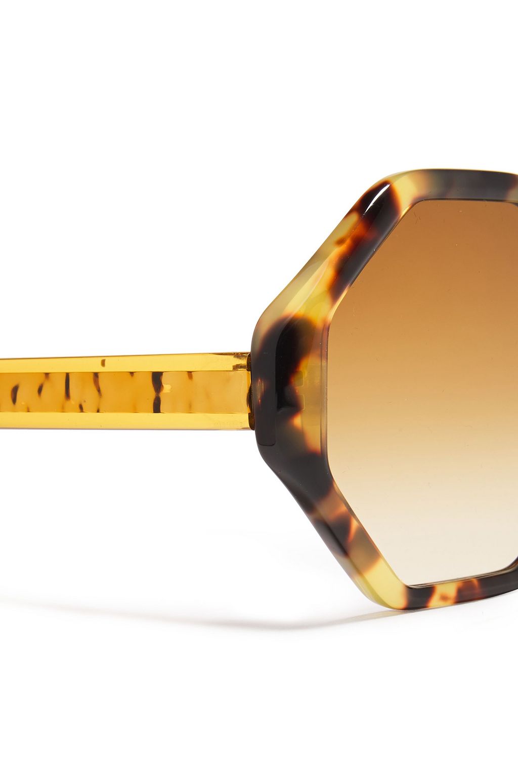 CHLOÉ Willow hexagon-frame tortoiseshell acetate sunglasses
