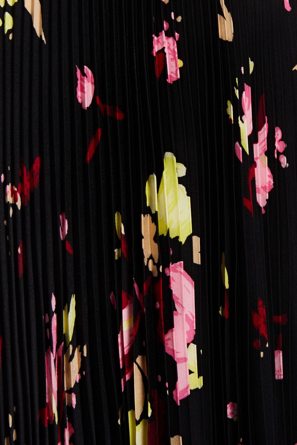 A.L.C. Shirred floral-print plissé-woven midi dress