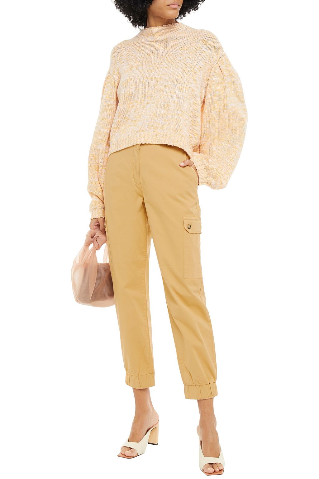 BAUM UND PFERDGARTEN Cropped organic cotton-blend twill tapered pants
