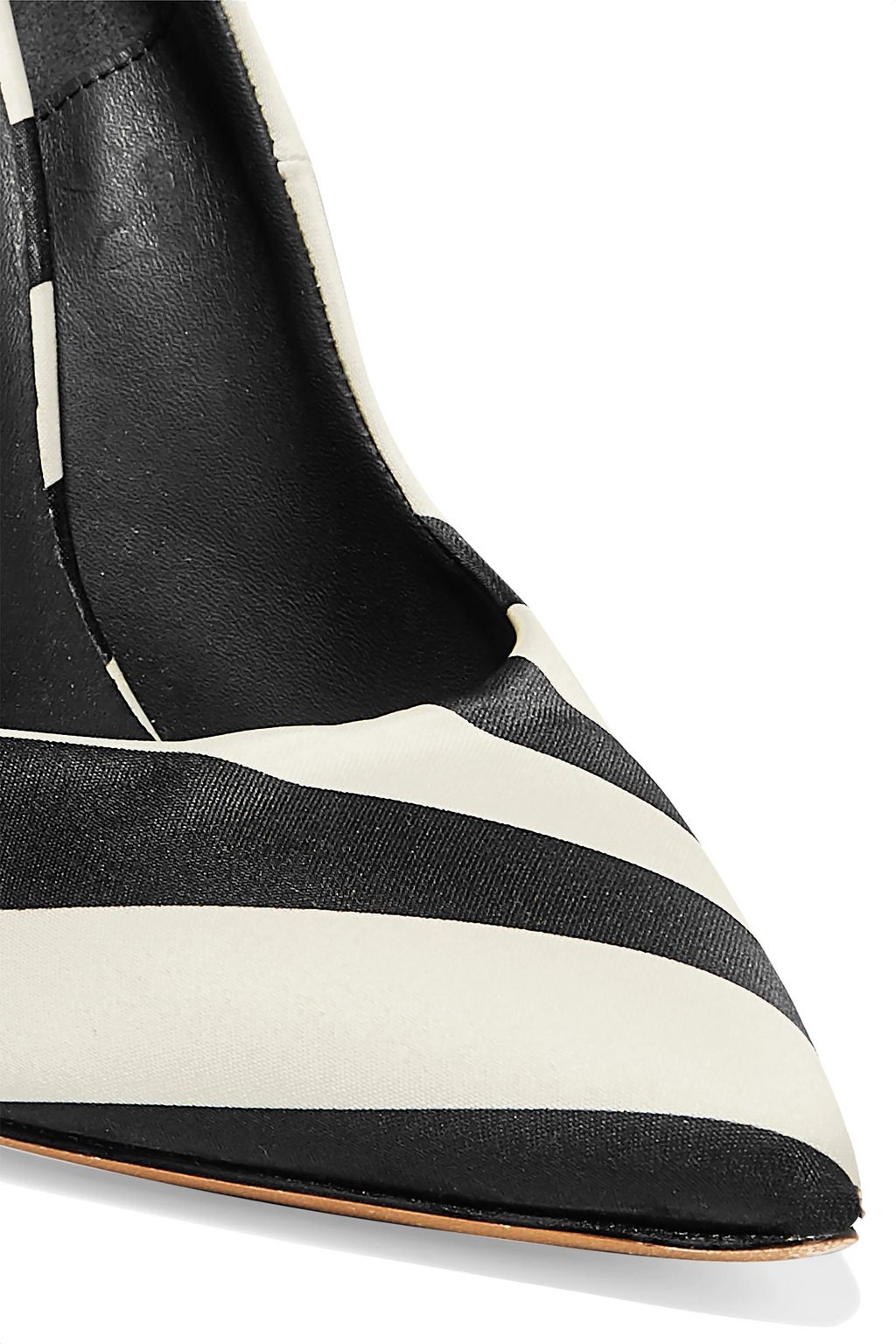 DRIES VAN NOTEN Striped satin pumps