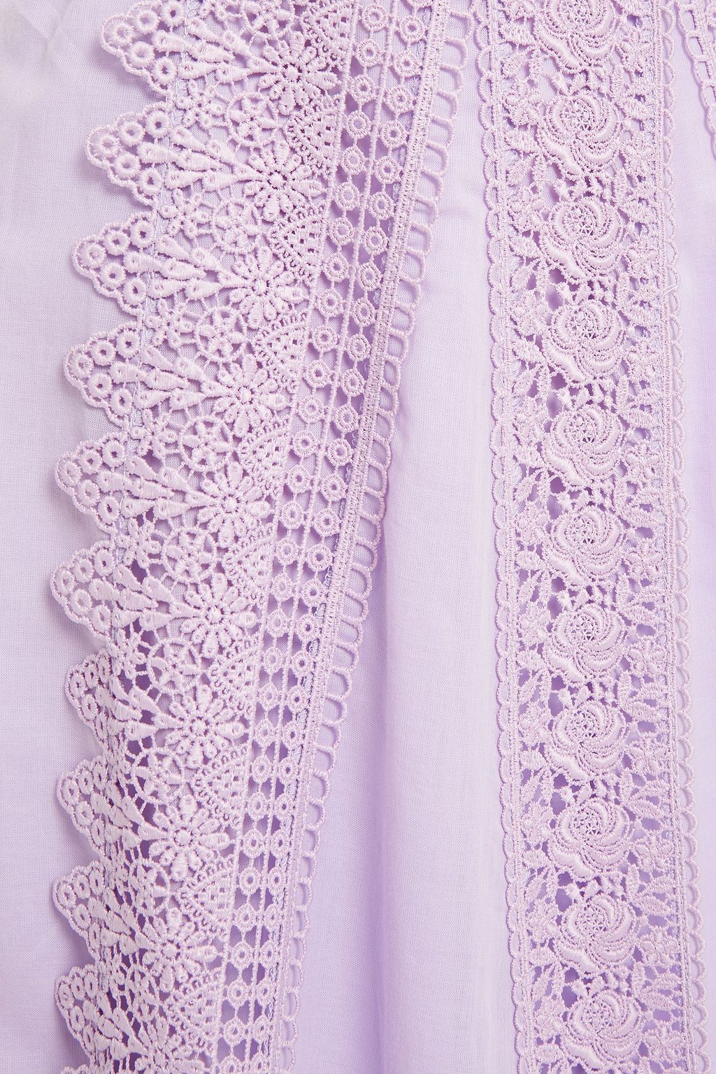 CHARO RUIZ IBIZA Ona crocheted lace-trimmed cotton-blend voile mini dress