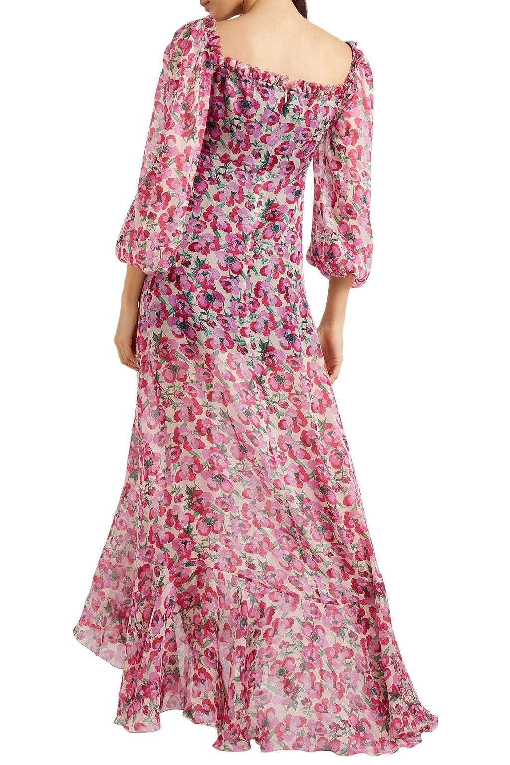 RAQUEL DINIZ Alice floral-print silk-chiffon maxi dress