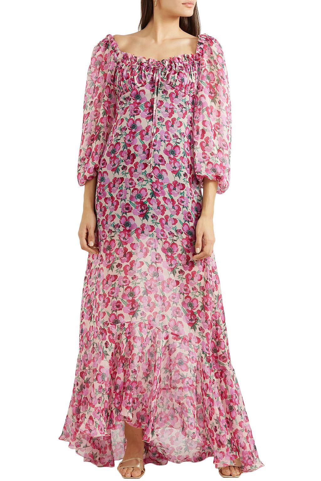 RAQUEL DINIZ Alice floral-print silk-chiffon maxi dress
