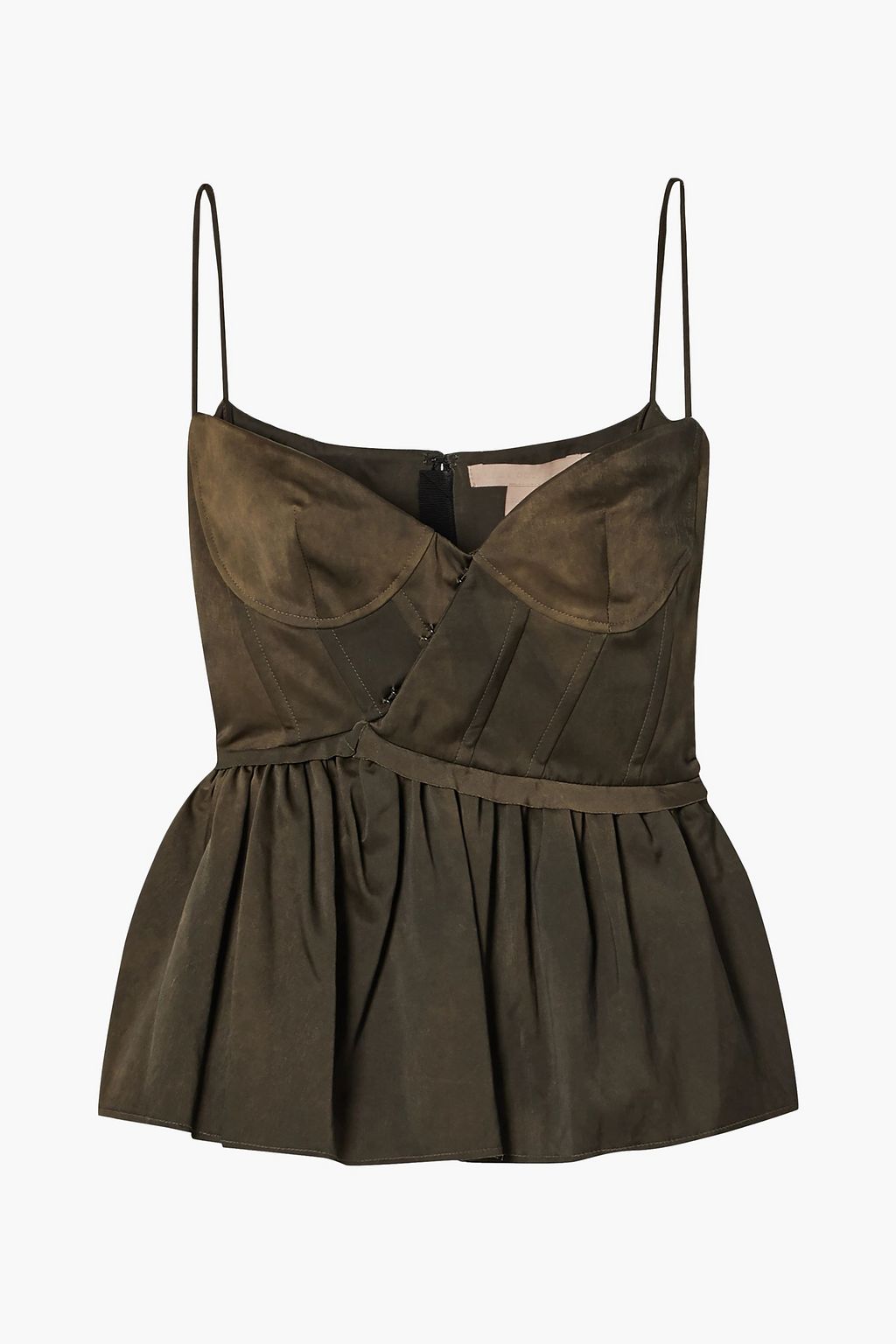 green bustier top