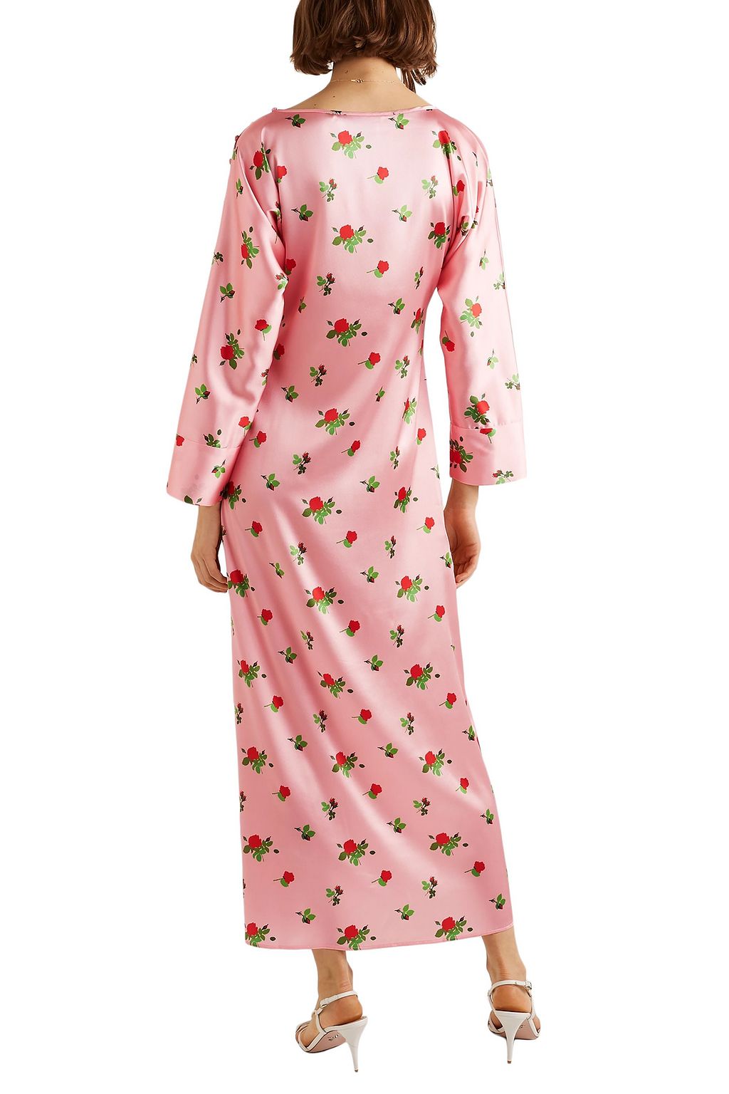 BERNADETTE Dakota floral-print stretch-silk satin maxi dress