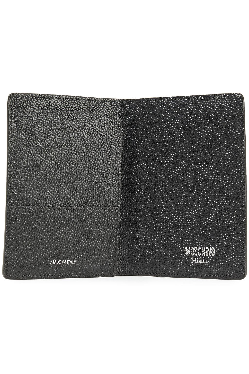 MOSCHINO Textured-leather passport cover