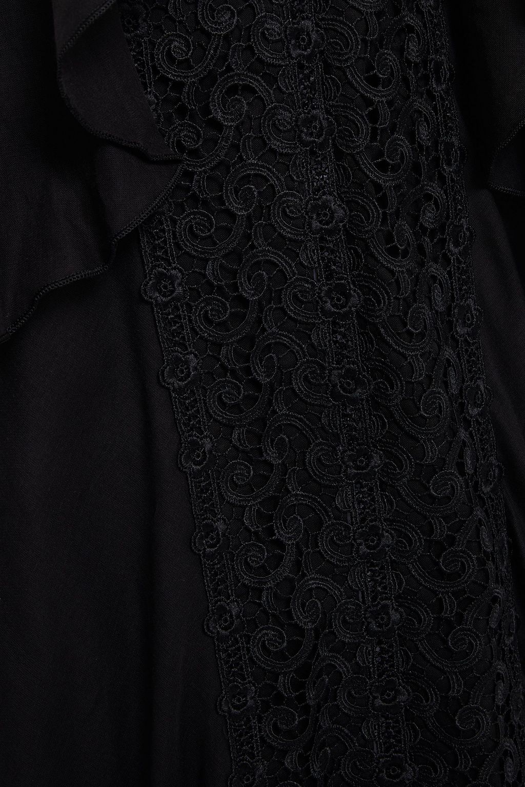 CHARO RUIZ IBIZA Lola ruffled crocheted lace and cotton-blend voile maxi dress